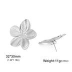 Boucles d'oreilles à tige Unift vintage en forme de fleur pour femme – Bijou bohème tendance en acier inoxydable plaqué or 14 carats