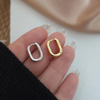 Boucles d'oreilles à tige en argent en forme de U – Bijoux de mariée et de mode géométriques vintage faits main pour femmes