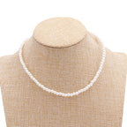 Classic Imitation Pearl Beaded Choker Necklace for Women – Elegant Bridal & Wedding Pearl Collar Necklace