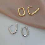 Boucles d'oreilles à tige en argent en forme de U – Bijoux de mariée et de mode géométriques vintage faits main pour femmes