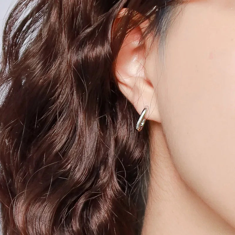 Boucles d'oreilles à tige en argent en forme de U – Bijoux de mariée et de mode géométriques vintage faits main pour femmes