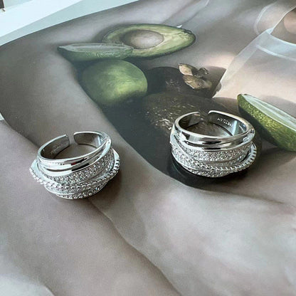 Irregular Pleated Open Adjustable Ring – Trendy Y2K Punk Finger Ring for Women & Men, Fashion Party Jewelry