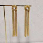 Exaggerated Luxury Long Tassel Earrings – Gold Geometric Chain Statement Jewelry