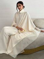 Elegant Middle Eastern Abaya Kaftan – Loose Fit Full Sleeve Modest Maxi Dress for Evening & Occasion Wear