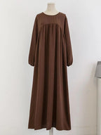 Elariah Luxury Modest Abaya Dress – Solid Color Dubai Kaftan Robe for Women | Elegant Islamic Ramadan & Occasion Wear