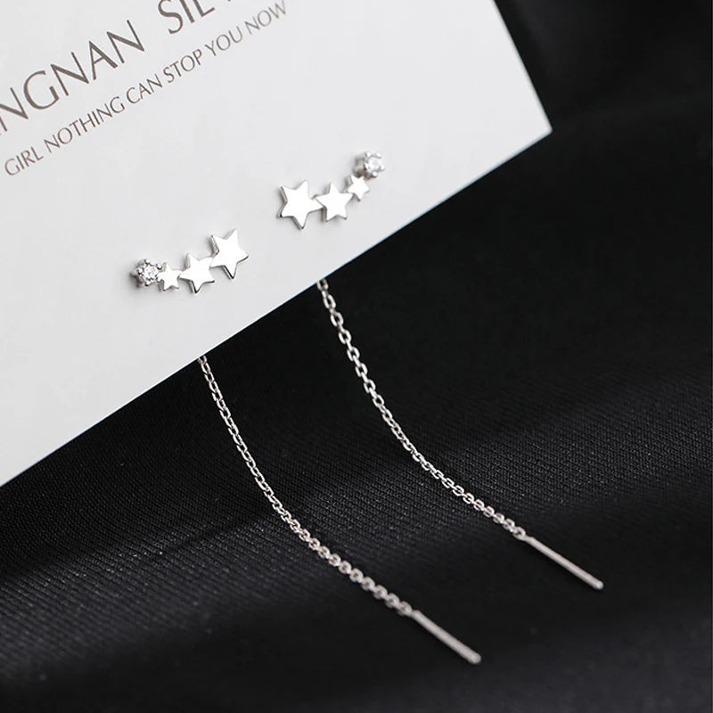 Elegant Pearl Long Tassel Drop Earrings – Fashion Metal Chain Jewelry for Women