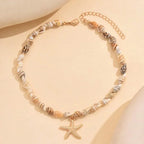Bohemian Beach Shell Necklace – Seashell & Starfish Pendant Choker for Women