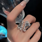 Bague vintage en émail noir – Bague géométrique d'inspiration punk pour homme