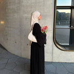 Elegant Pleated Kaftan Abaya Dress for Women – Flare Sleeve Jalabiya | Modest Eid & Occasion Wear