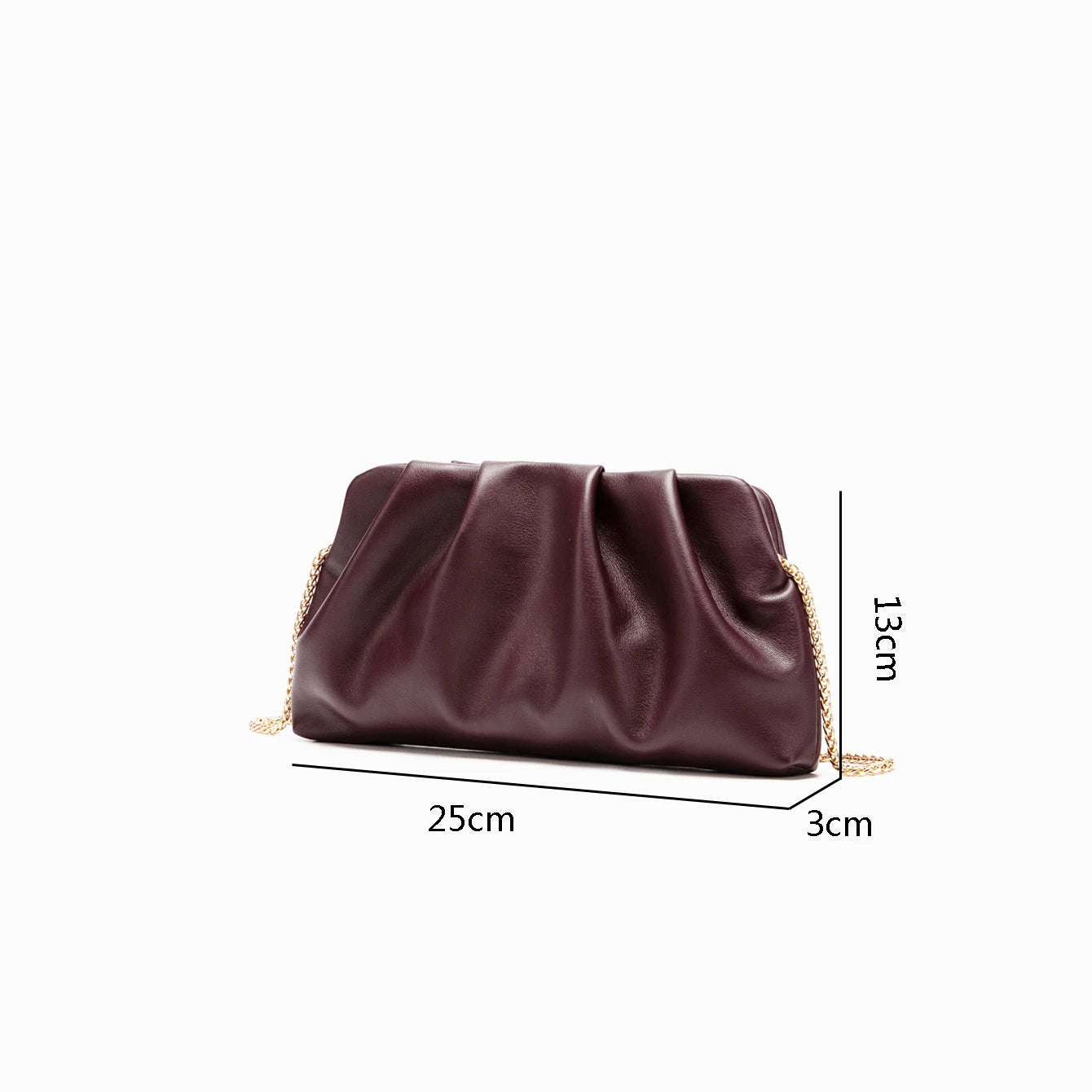 Elariah Luxury Chain Shoulder Clutch Bag – Elegant PU Leather Evening Purse for Weddings & Parties