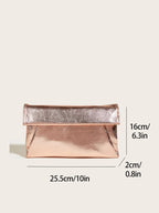 Elariah Women's Sparkle Envelope Clutch Bag – PU Leather Evening Handbag with Shoulder Chain for Weddings, Parties & Special Occasions