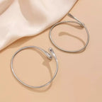 Trendy Geometric Twisted Upper Arm Cuff Bracelet – Adjustable Water Drop Bangle for Women