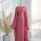Elariah Shimmering Eid Kaftan Abaya – Extra Loose Fit Butterfly Sleeve Maxi Dress for Ramadan, Evening & Party Wear