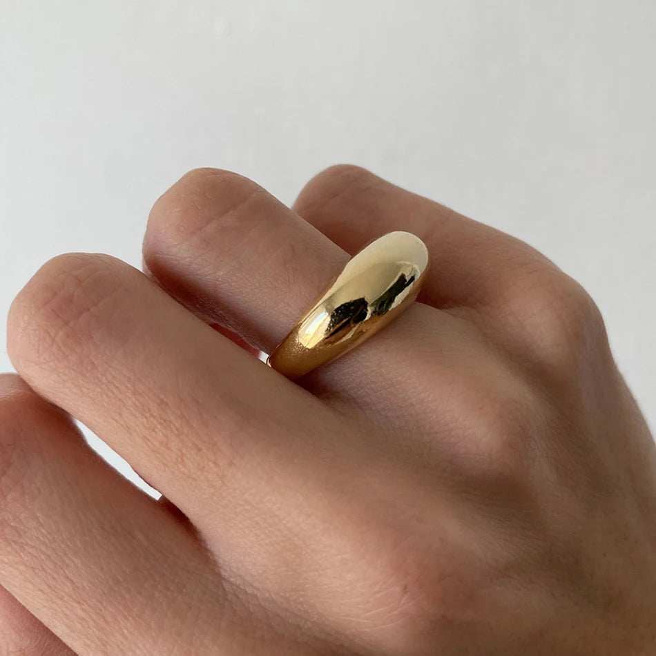316L Stainless Steel Fashion Ring – Durable, Non-Fading Band for Women