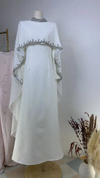 Elariah Embroidered Modest Abaya Dress for Women – Elegant Long Sleeve Kaftan Maxi Dress for Eid, Ramadan & Special Occasions