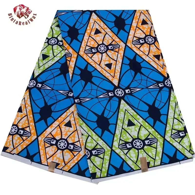 Elariah Ankara Wax Print Fabric – 6 Yards African Batik Polyester Material for Dresses, Sewing & Occasion Wear