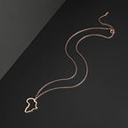 Collier pendentif tendance carte d'Afrique pour femme – Collier géométrique en acier inoxydable, coloris or, or rose ou acier.