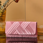 Women's Envelope Evening Clutch Bag - Hard Shell Party Handbag with Criss-Cross Design | Elariah