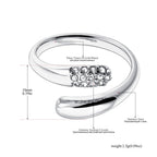 JeeMango Double Circle Stainless Steel Ring for Women – 18K Gold Plated, Waterproof, Trendy Fashion Jewelry
