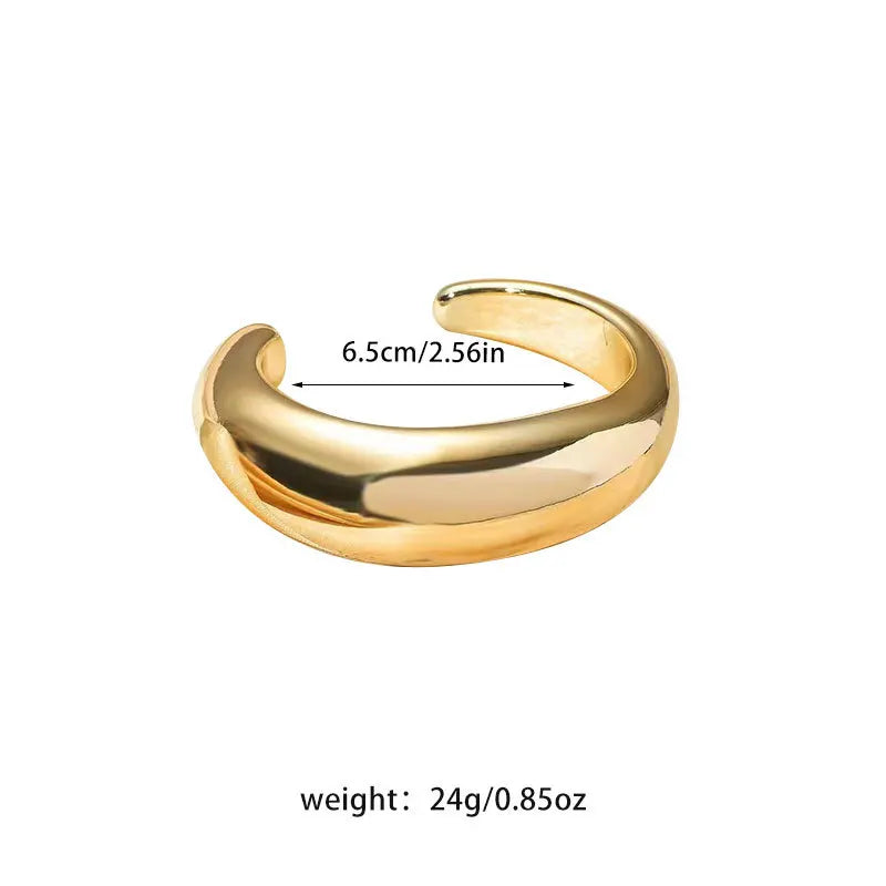 Irregular Geometric Cuff Bangle Bracelet for Women – Bold Statement Fashion Bracelet, Trendy Open Cuff Jewelry