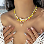 Bohemian Beach Shell Necklace – Seashell & Starfish Pendant Choker for Women