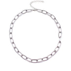 Stainless Steel Thick Chain Necklace – Unisex Punk Choker Jewelry for Women & Men
