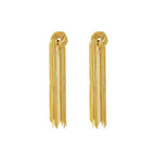 Exaggerated Luxury Long Tassel Earrings – Gold Geometric Chain Statement Jewelry
