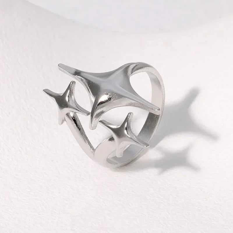 Elariah 14K Gold Plated Stainless Steel Geometric Cocktail Ring – Bold Statement Party Ring for Women