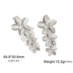 Boucles d'oreilles à tige Unift vintage en forme de fleur pour femme – Bijou bohème tendance en acier inoxydable plaqué or 14 carats