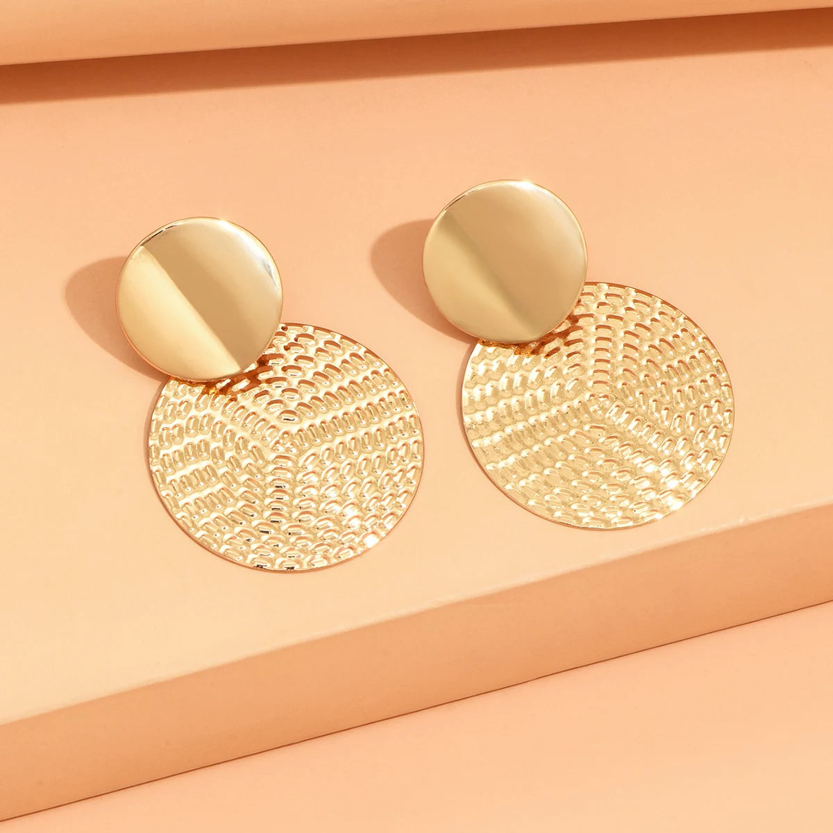 Bohemian Geometric Round Drop Earrings for Women – Trendy Metal Statement Earrings for Wedding, Party & Everyday Style