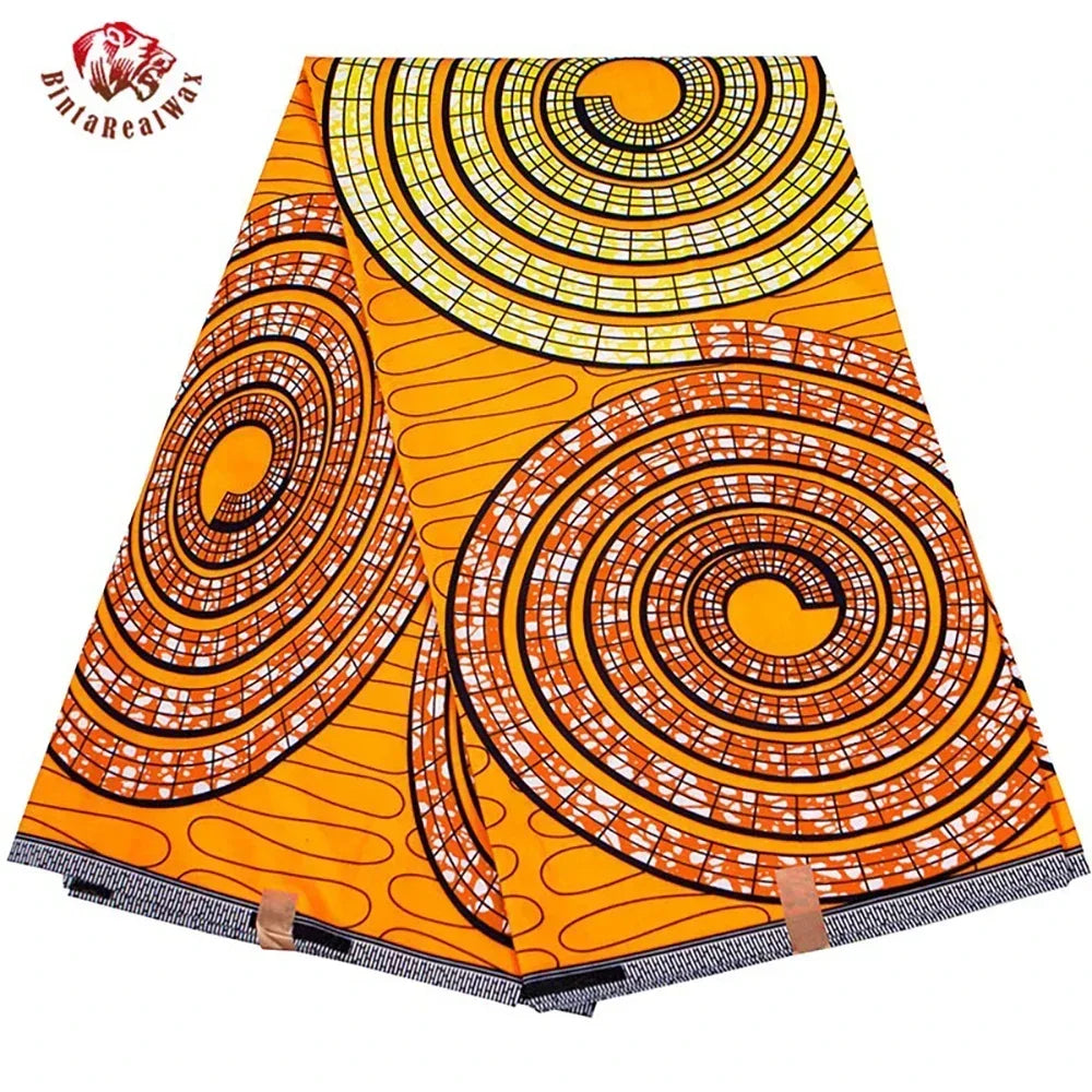 Elariah Ankara Wax Print Fabric – 6 Yards African Batik Polyester Material for Dresses, Sewing & Occasion Wear