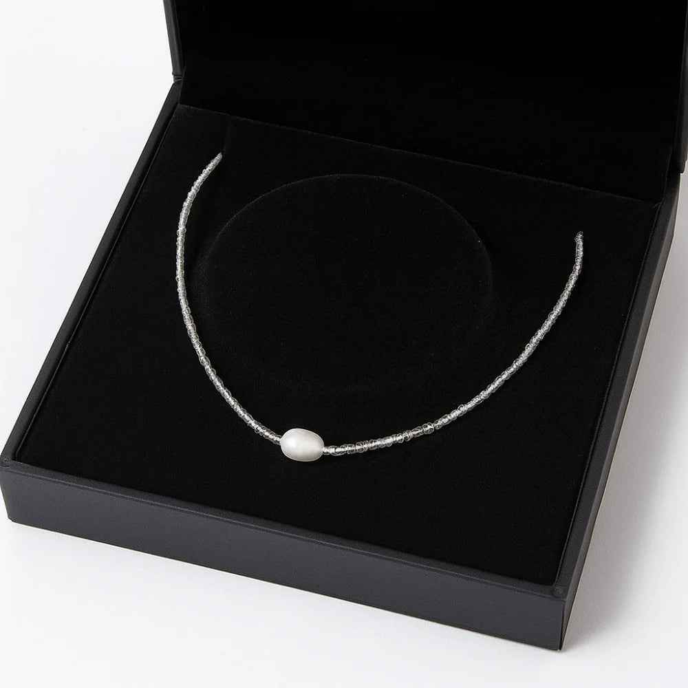 Artistic Retro Freshwater Pearl Necklace – Handmade Bohemian Pendant Jewelry