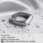 316L Stainless Steel Fashion Ring – Durable, Non-Fading Band for Women