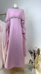 Elariah Embroidered Modest Abaya Dress for Women – Elegant Long Sleeve Kaftan Maxi Dress for Eid, Ramadan & Special Occasions