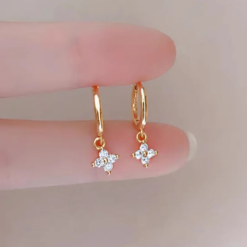 18K Gold Plated Four-Leaf Clover Necklace for Women – Stainless Steel with Zircon Detailing | Luxury Jewelry Gift