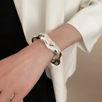 Bracelet manchette torsadé géométrique irrégulier – Bracelet vintage tendance pour femme
