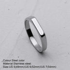 316L Stainless Steel Fashion Ring – Durable, Non-Fading Band for Women