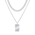 Stainless Steel Thick Chain Necklace – Unisex Punk Choker Jewelry for Women & Men