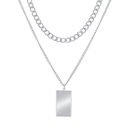 Stainless Steel Thick Chain Necklace – Unisex Punk Choker Jewelry for Women & Men