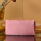 Women's Envelope Evening Clutch Bag - Hard Shell Party Handbag with Criss-Cross Design | Elariah