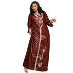 Elariah Bazin Riche Embroidered African Dress – Elegant Plus Size Dashiki Party & Church Dress for Women