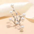 Bague géométrique vintage à double couche en perles blanches – Bague imposante pour femme