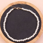 Classic Imitation Pearl Beaded Choker Necklace for Women – Elegant Bridal & Wedding Pearl Collar Necklace