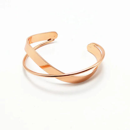 Gold Plated Mobius Stainless Steel Bracelet – Adjustable Women’s Luxury Bangle