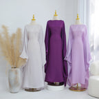 Elariah Shimmering Eid Kaftan Abaya – Extra Loose Fit Butterfly Sleeve Maxi Dress for Ramadan, Evening & Party Wear