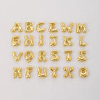 Golden Initial Necklace – Chunky Bubble Letter Pendant in Stainless Steel | Elariah Jewelry
