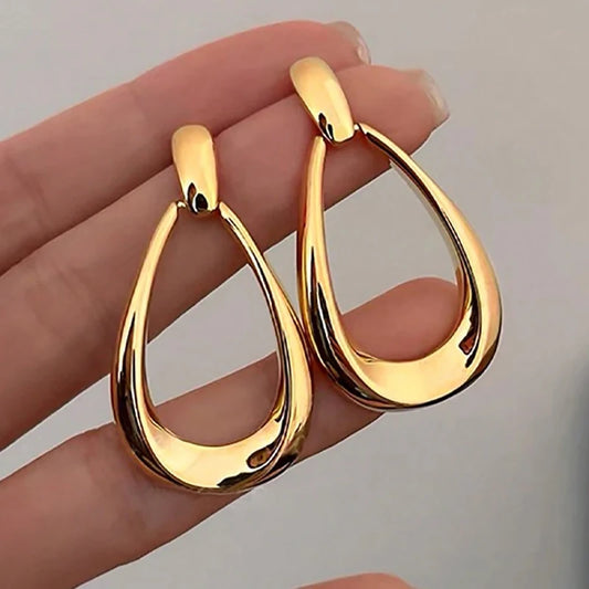 French Style Geometric Drop Earrings – Trendy Statement Jewelry for Women
