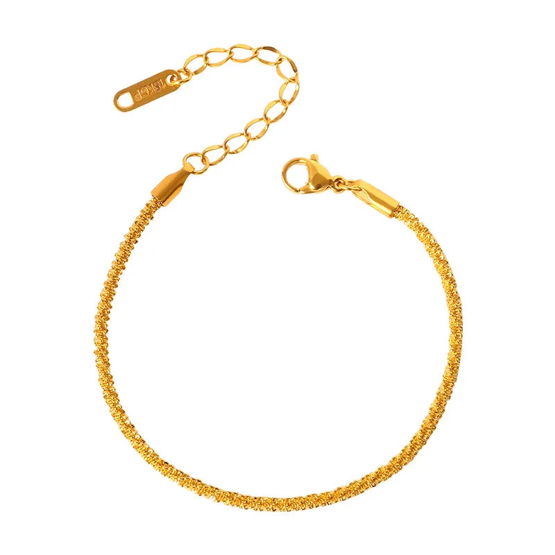 Gold Stainless Steel Cuban Curb Chain Anklet for Women – Adjustable Trendy Beach Anklet Bracelet