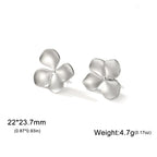 Boucles d'oreilles à tige Unift vintage en forme de fleur pour femme – Bijou bohème tendance en acier inoxydable plaqué or 14 carats
