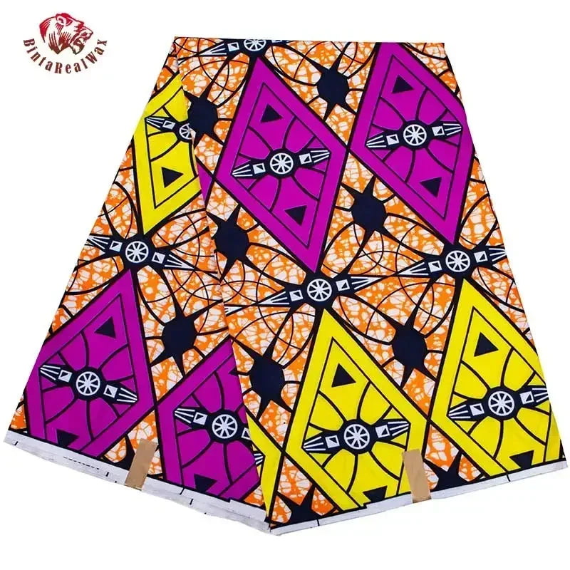 Elariah Ankara Wax Print Fabric – 6 Yards African Batik Polyester Material for Dresses, Sewing & Occasion Wear